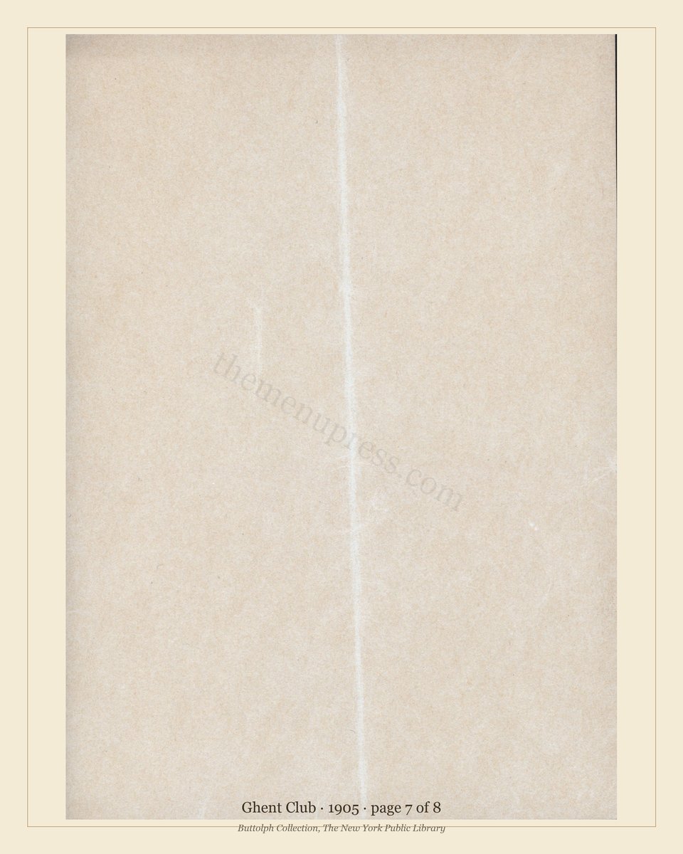 Vintage menu — page 7 of 8