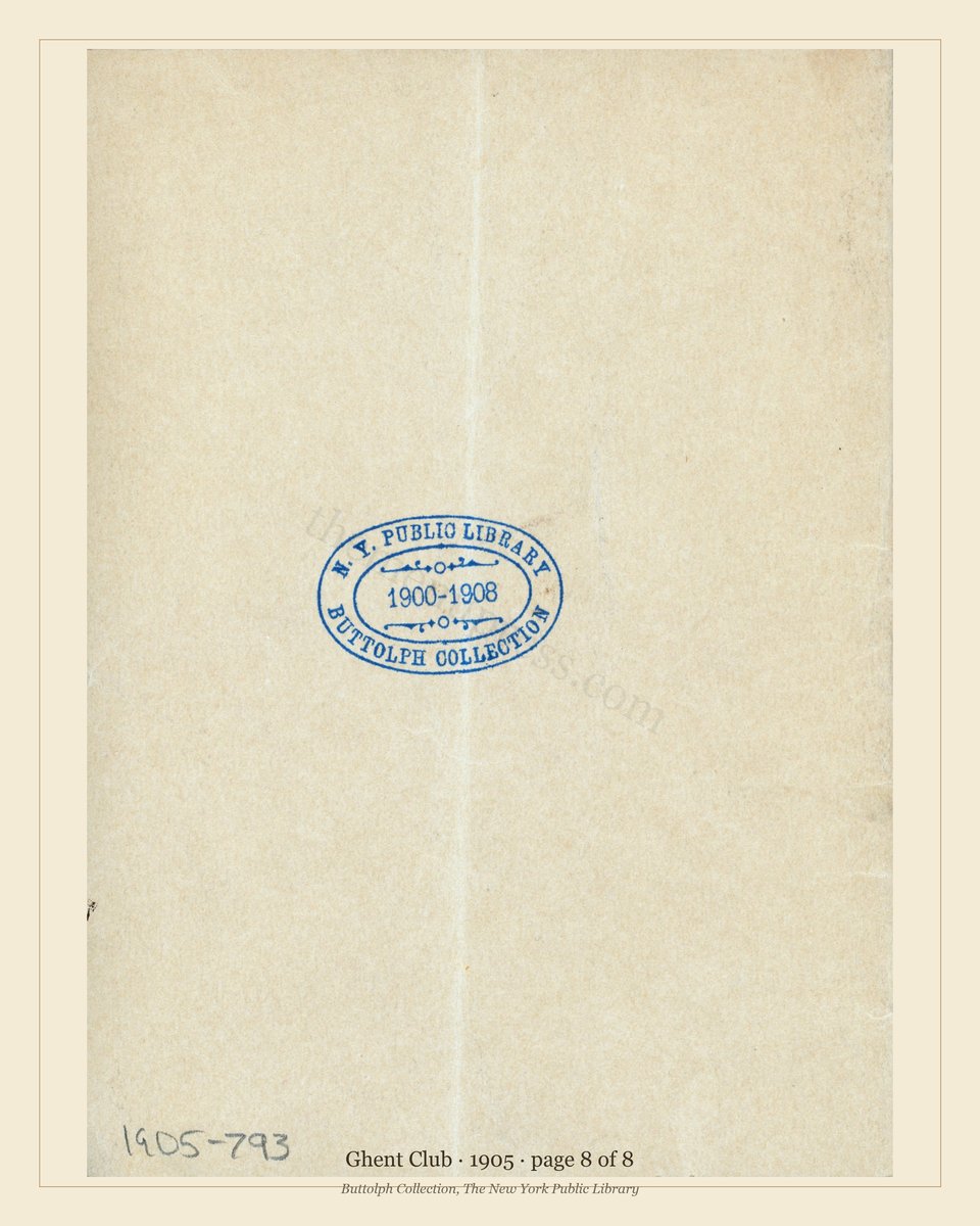 Vintage menu — page 8 of 8
