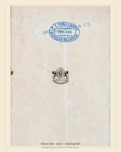 Ghent Club · 1905 — Opening Ball