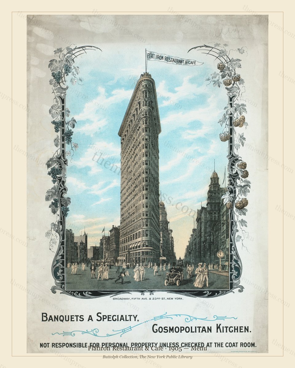Vintage menu preview — 1905 Vintage Dinner Menu — New York, Ny, Classic NYC French Restaurant (Complete