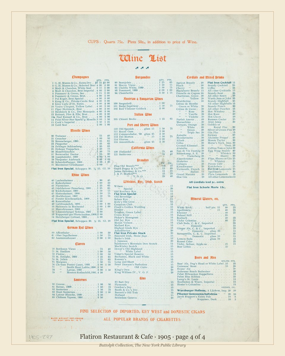 Vintage menu — page 4 of 4