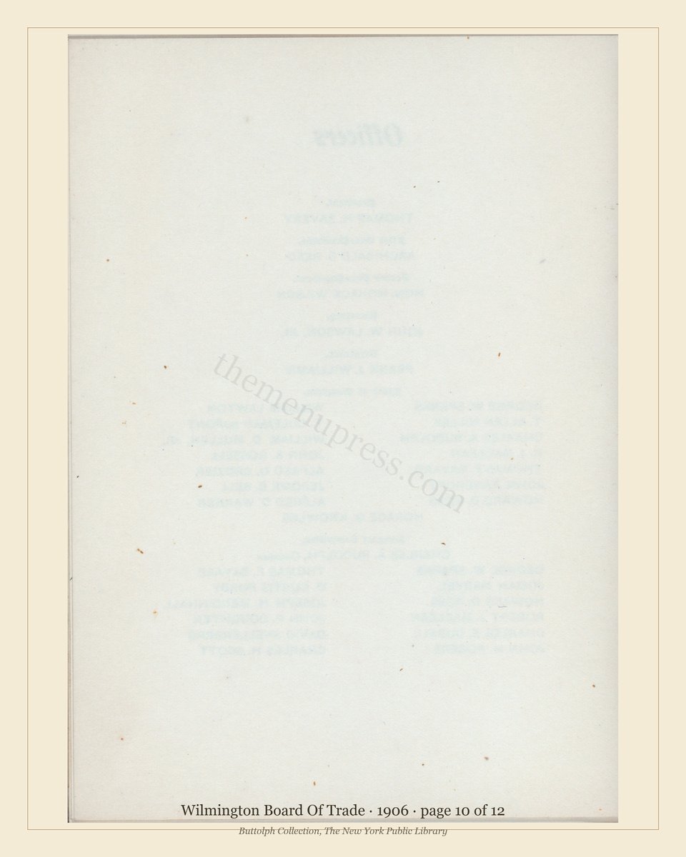 Vintage menu — page 10 of 12