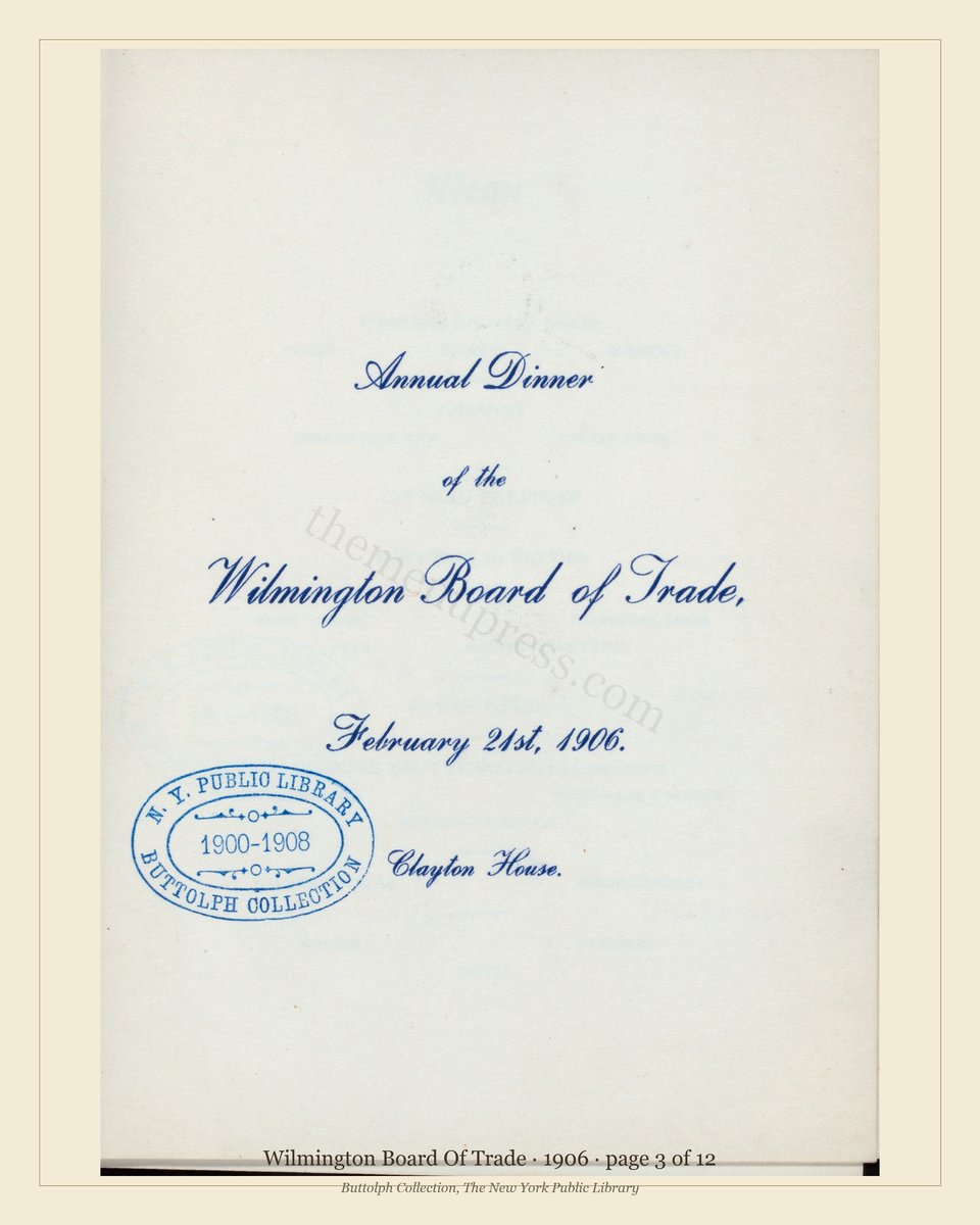 Vintage menu — page 3 of 12