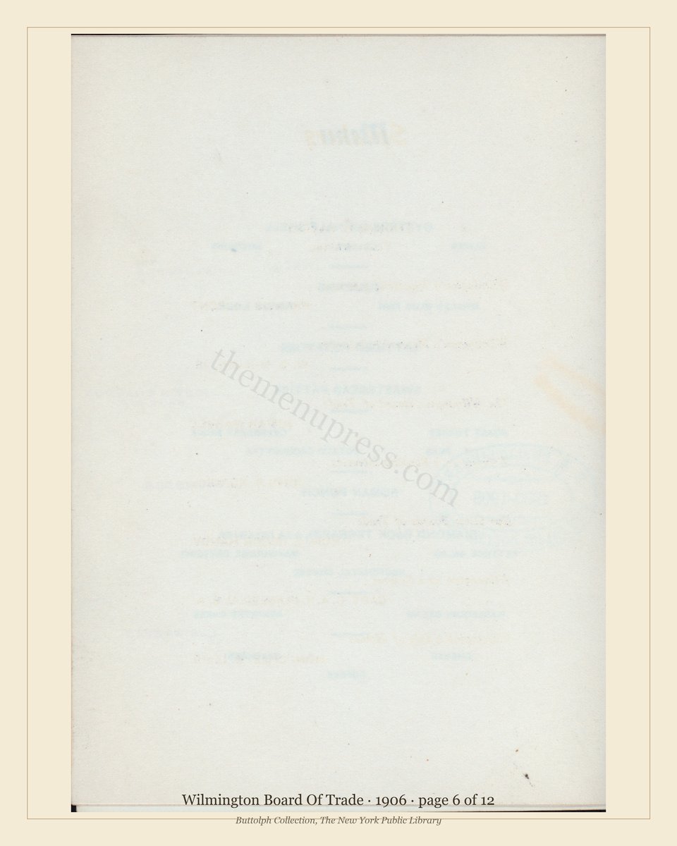 Vintage menu — page 6 of 12