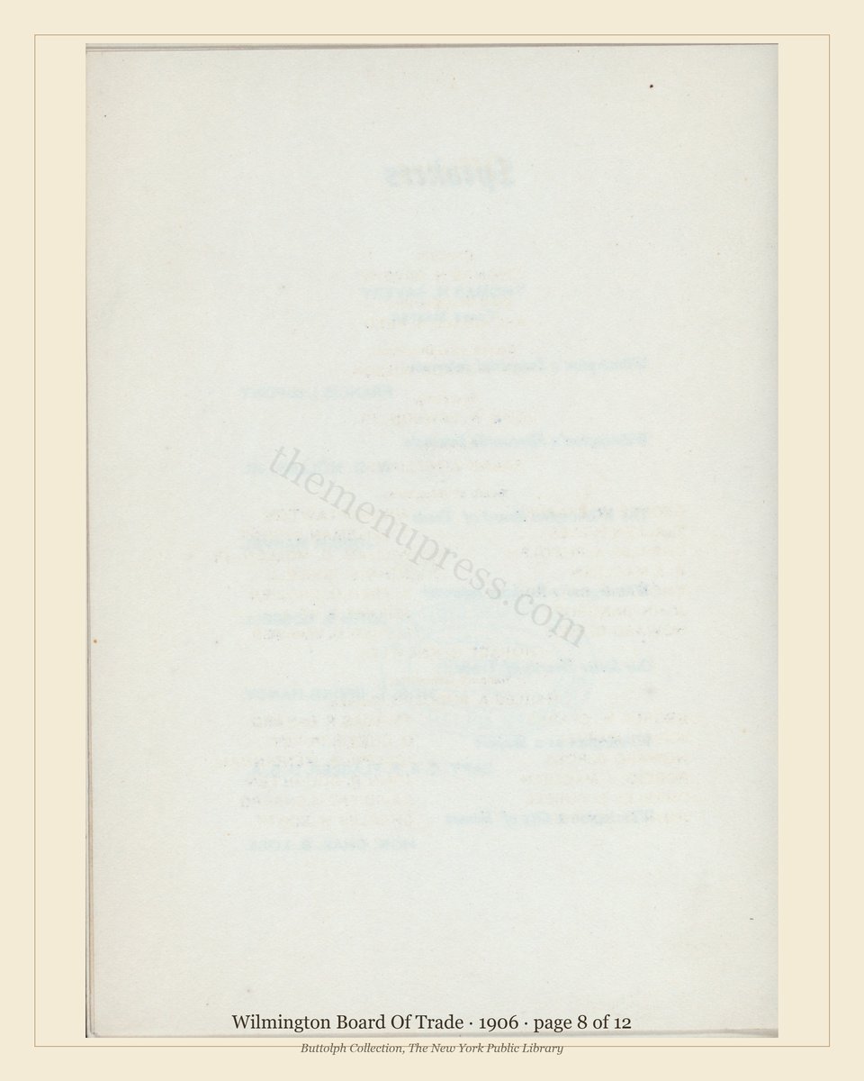 Vintage menu — page 8 of 12