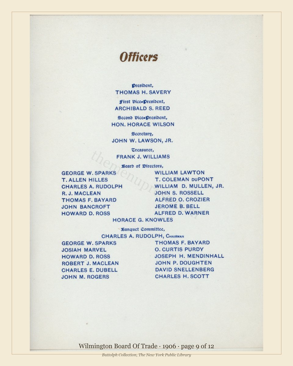 Vintage menu — page 9 of 12