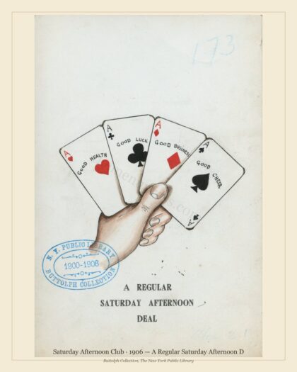 Saturday Afternoon Club · 1906 — A Regular Saturday Afternoon D