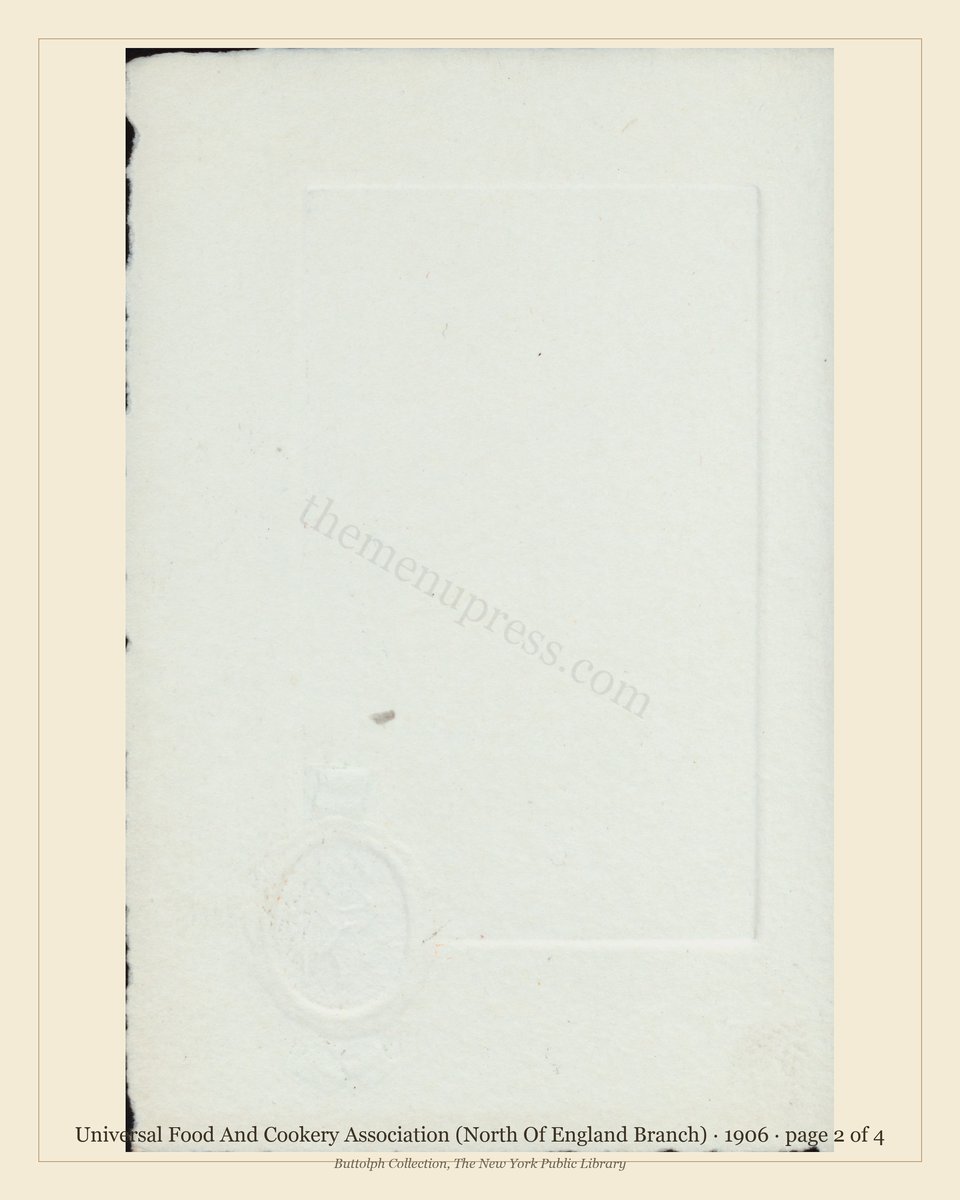Vintage menu — page 2 of 4