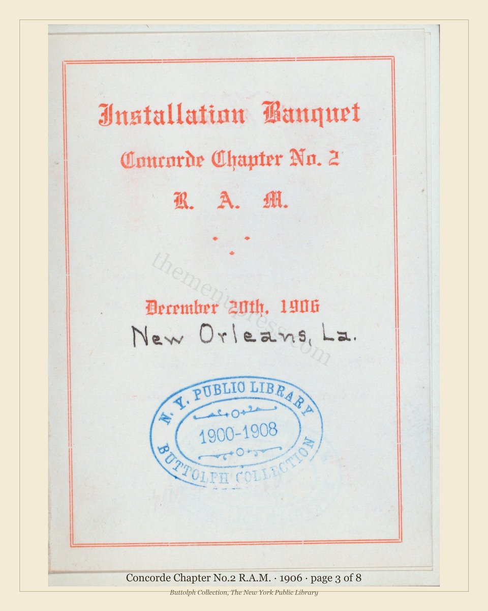 Vintage menu — page 3 of 8