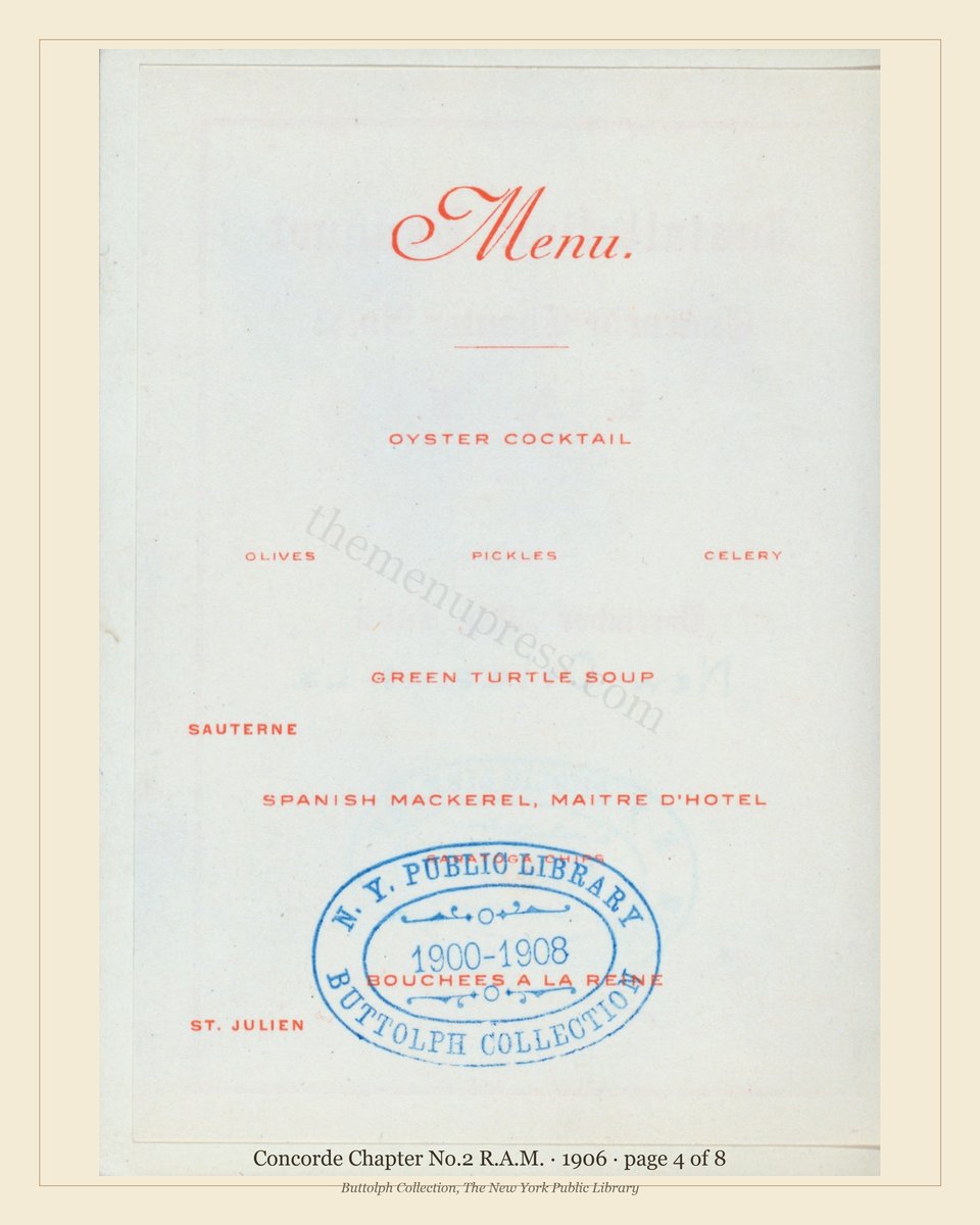 Vintage menu — page 4 of 8