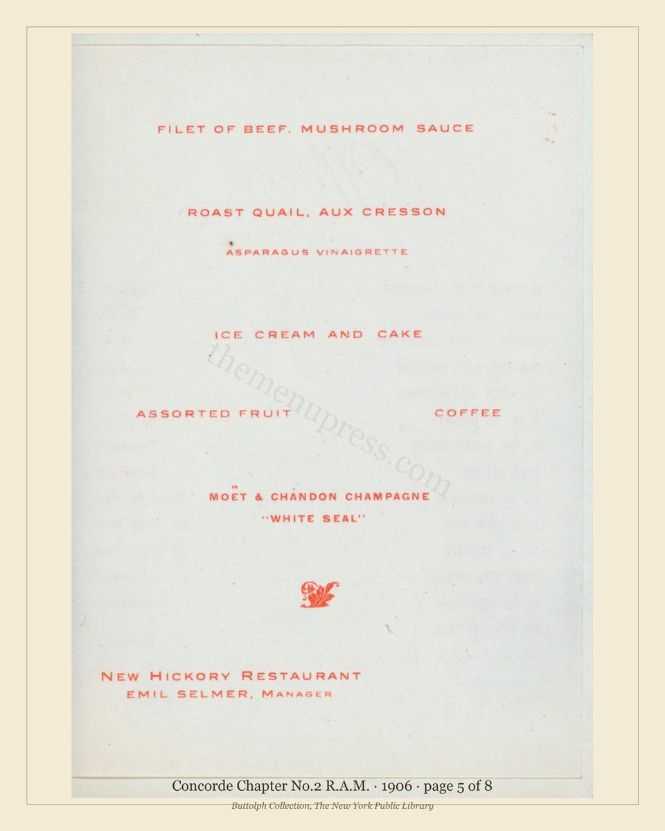 Vintage menu — page 5 of 8
