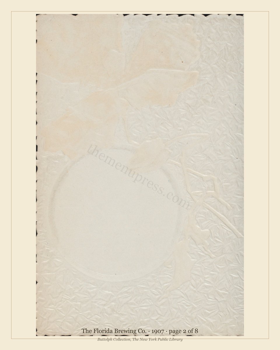 Vintage menu — page 2 of 8