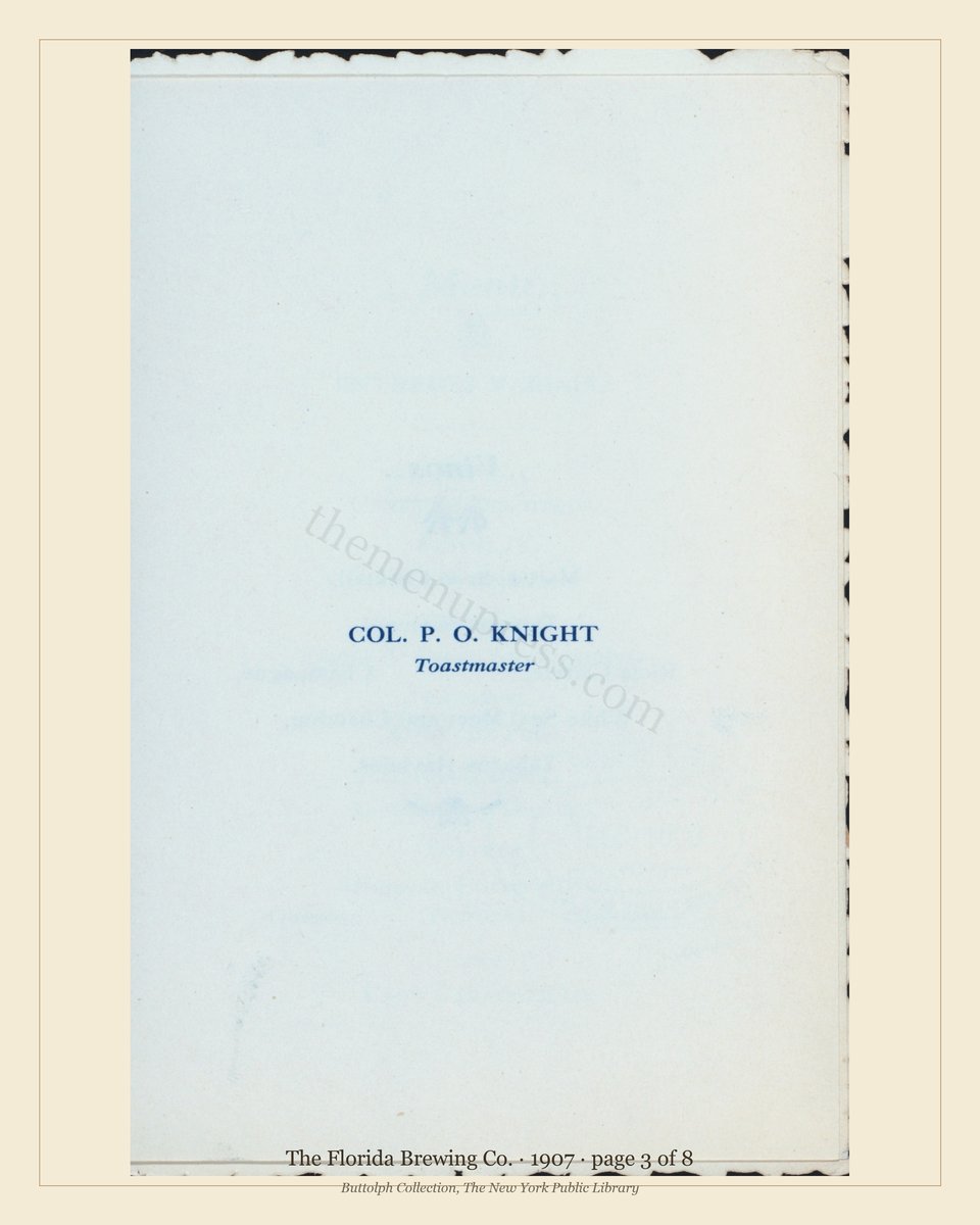 Vintage menu — page 3 of 8