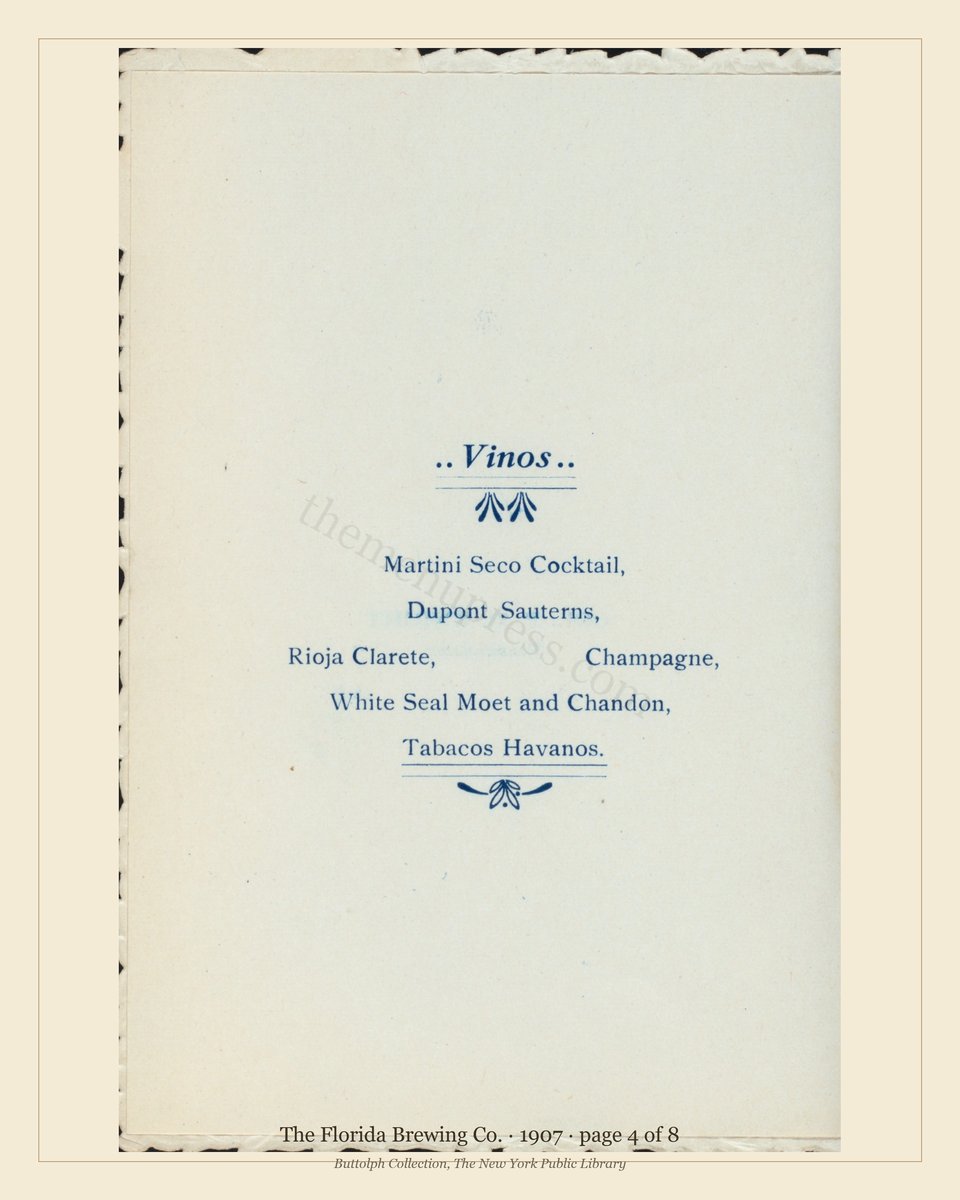 Vintage menu — page 4 of 8