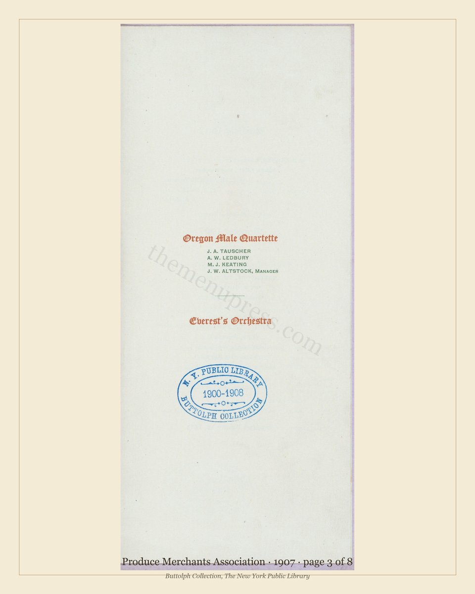 Vintage menu — page 3 of 8