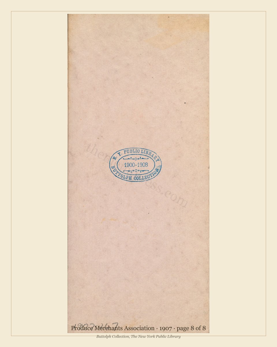 Vintage menu — page 8 of 8