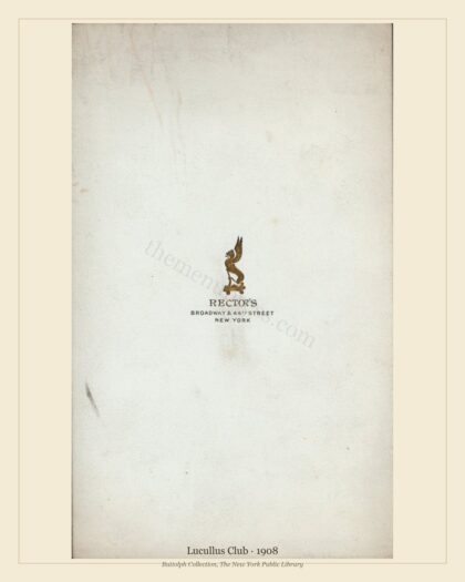 Lucullus Club · 1908