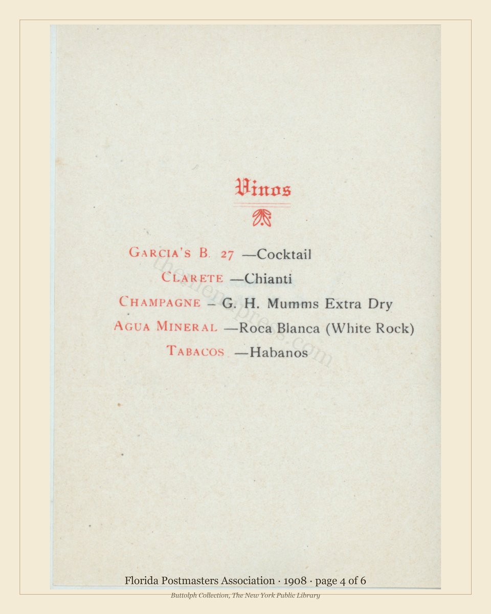 Vintage menu — page 4 of 6
