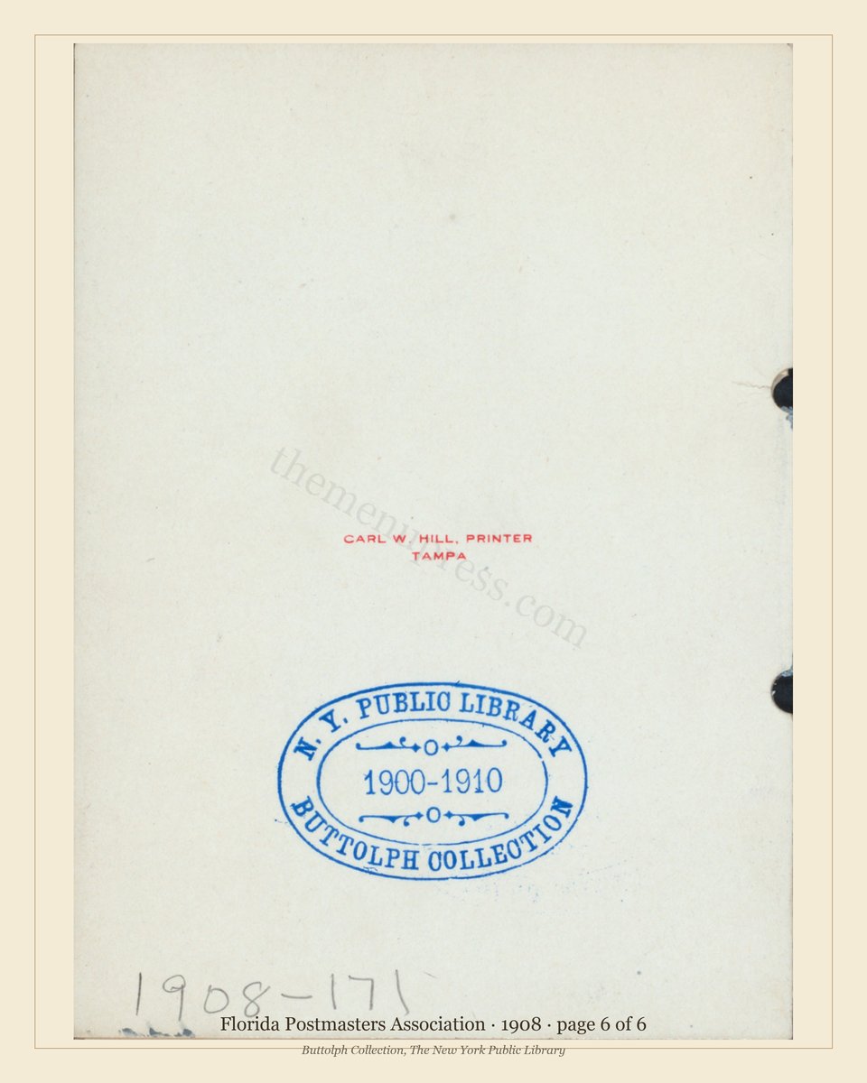 Vintage menu — page 6 of 6
