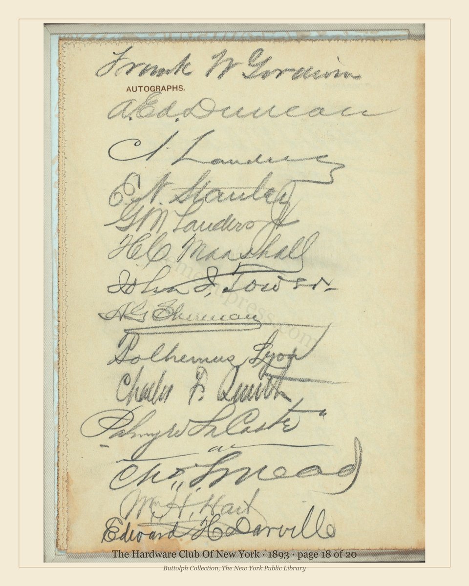 Vintage menu — page 18 of 20
