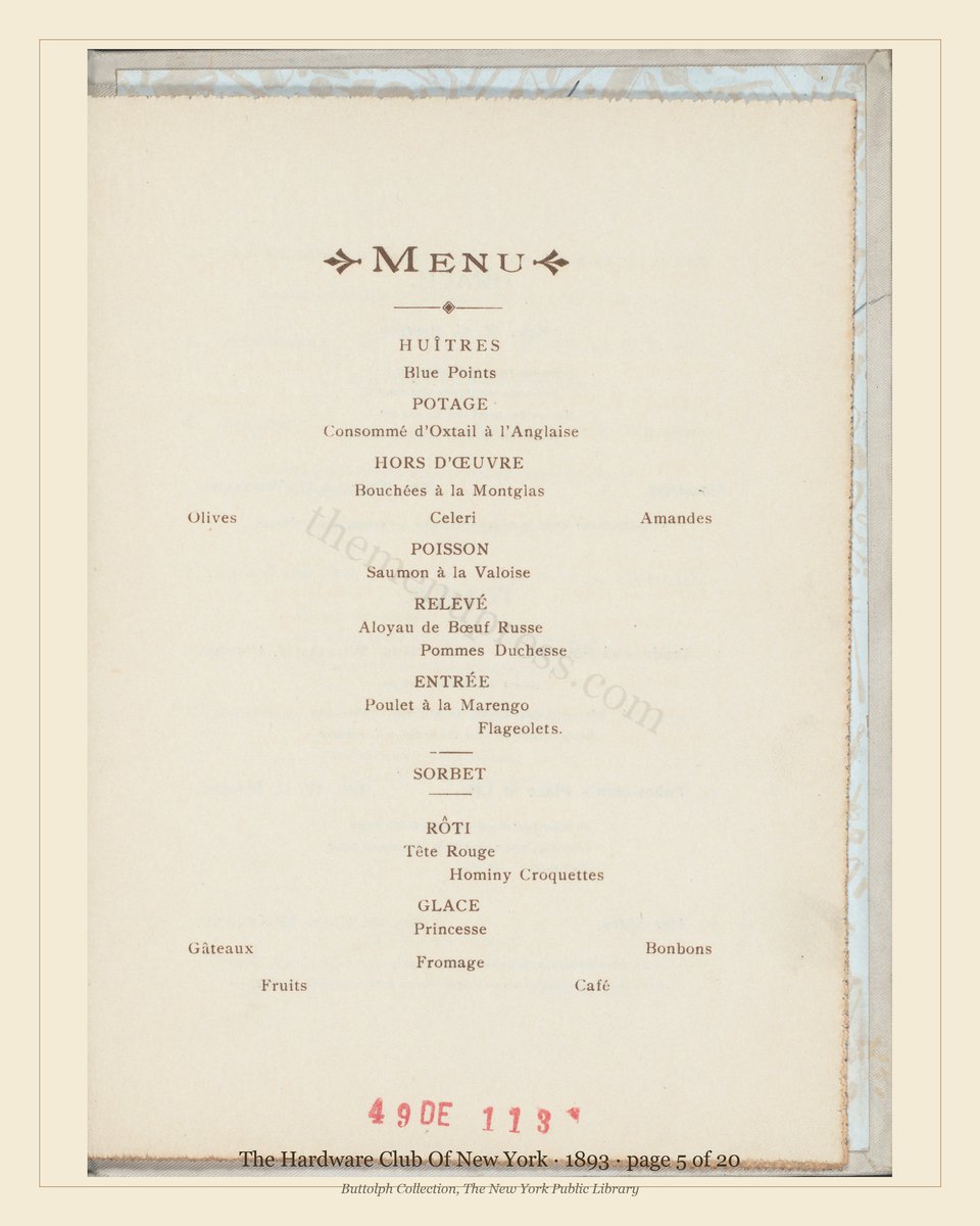Vintage menu — page 5 of 20