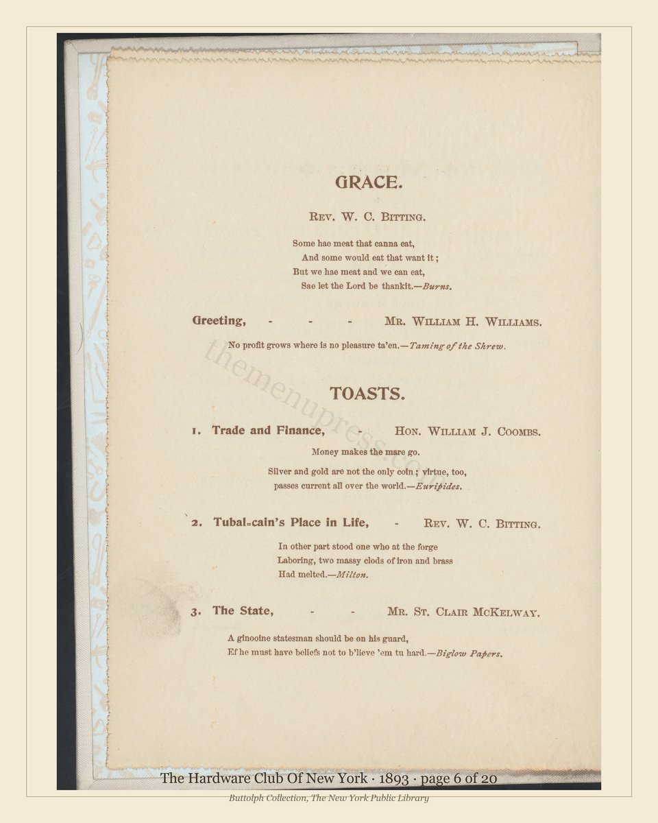 Vintage menu — page 6 of 20