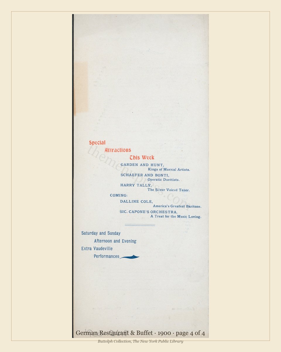 Vintage menu — page 4 of 4