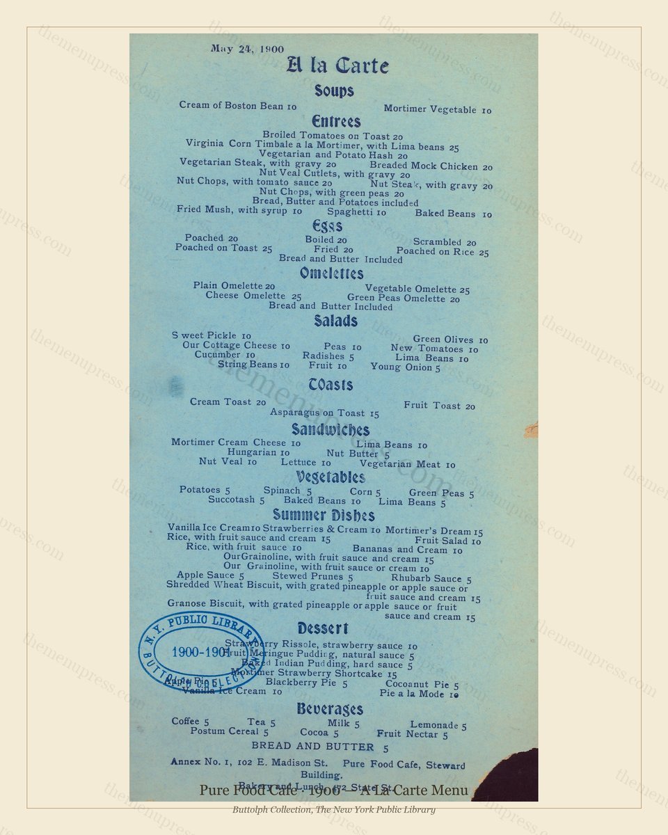 Vintage menu preview — 1900 Vintage Dinner Menu — 102 Madison St, Classic NYC French Restaurant (Comple