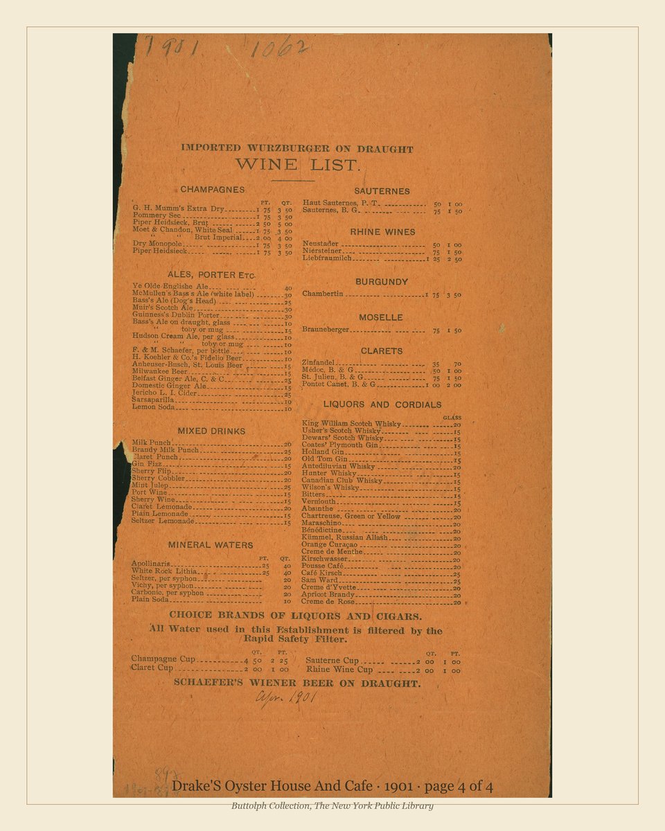 Vintage menu — page 4 of 4
