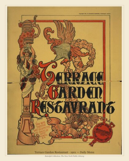 Terrace Garden Restaurant · 1901 — Daily Menu
