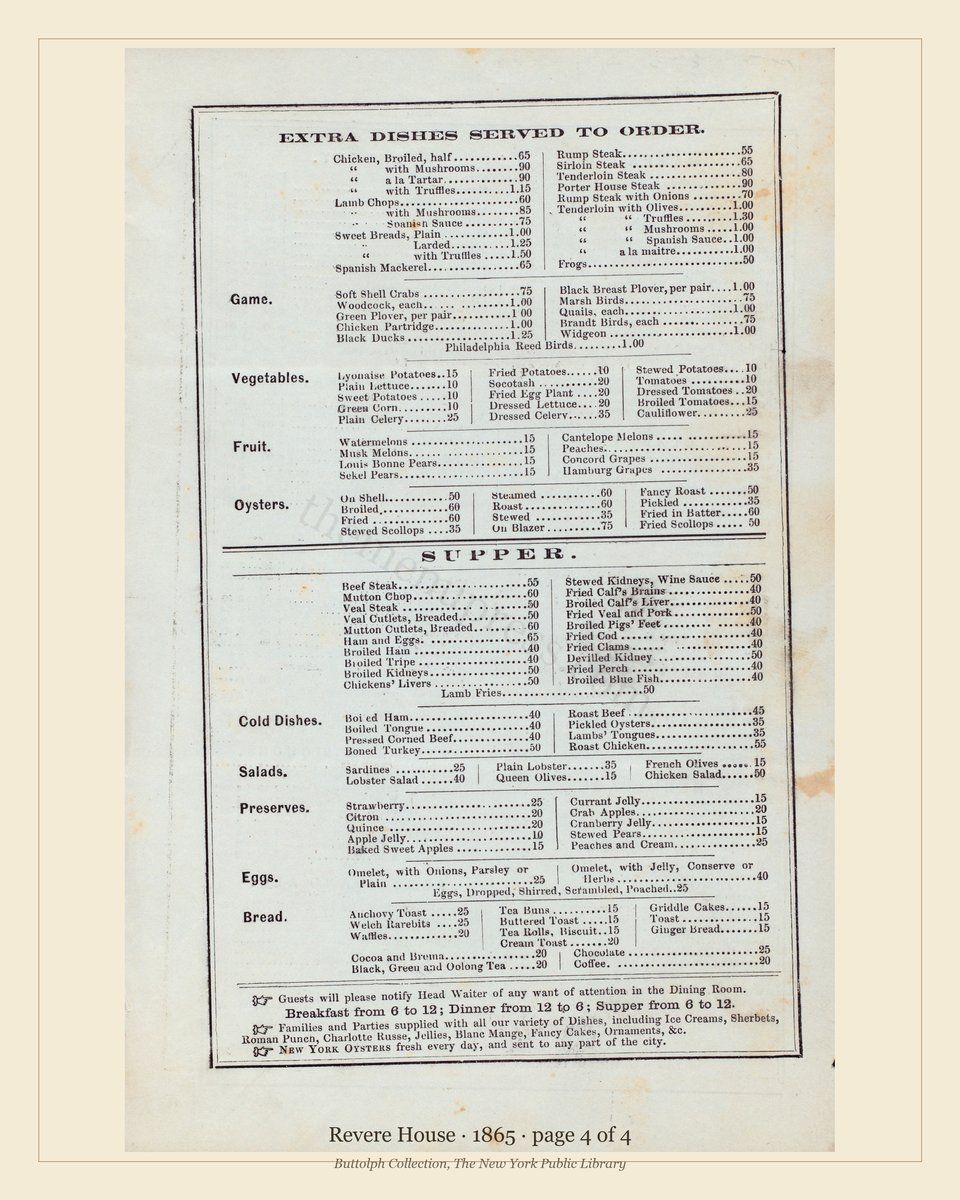 Vintage menu — page 4 of 4