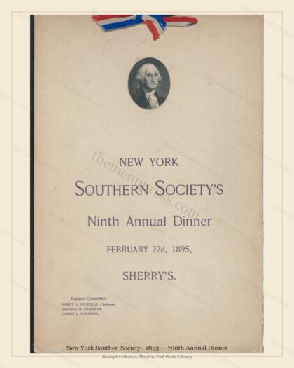 Vintage menu preview — 1895 Vintage Dinner Menu — Sherry'S Ny, Classic NYC French Restaurant (Complete