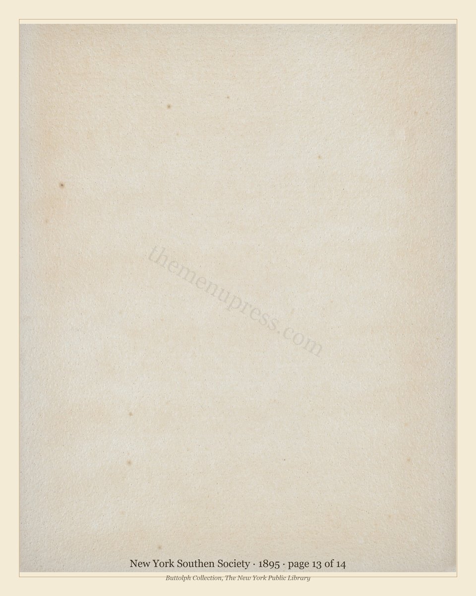 Vintage menu — page 13 of 14