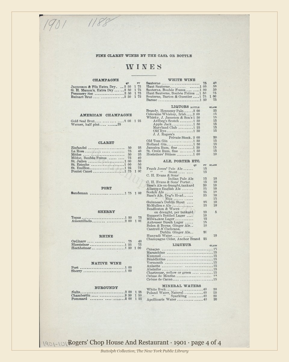 Vintage menu — page 4 of 4