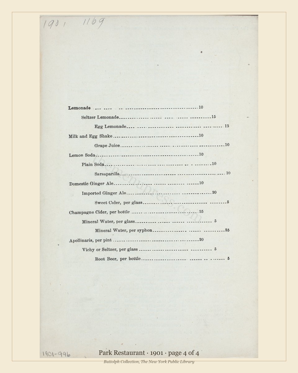 Vintage menu — page 4 of 4