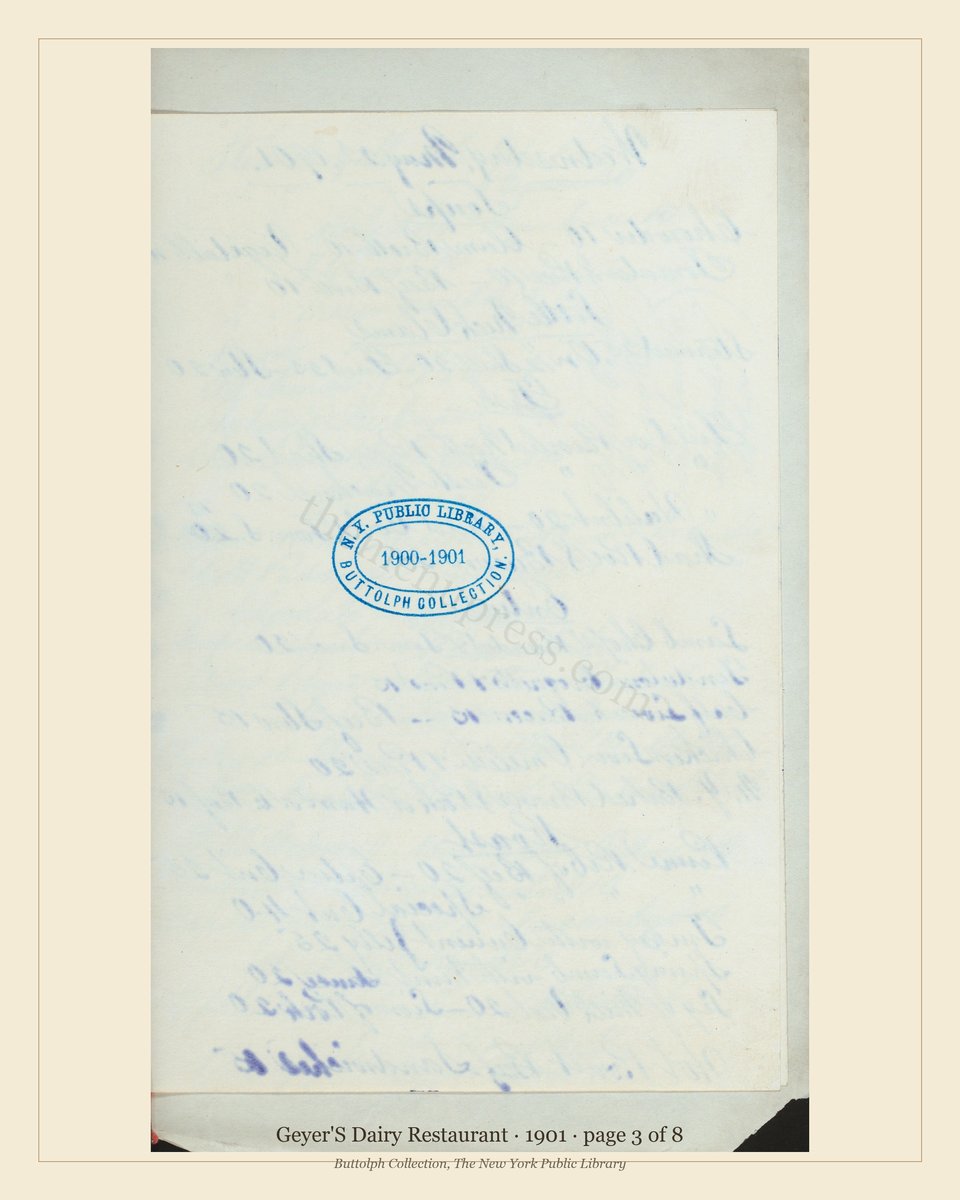 Vintage menu — page 3 of 8