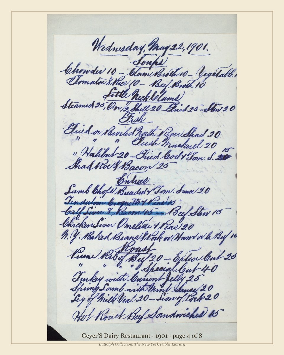 Vintage menu — page 4 of 8