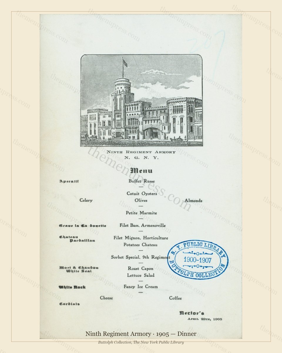 Vintage menu preview — 1905 Vintage Dinner Menu — Rector'S ,Ny, Classic NYC French Restaurant (Complete