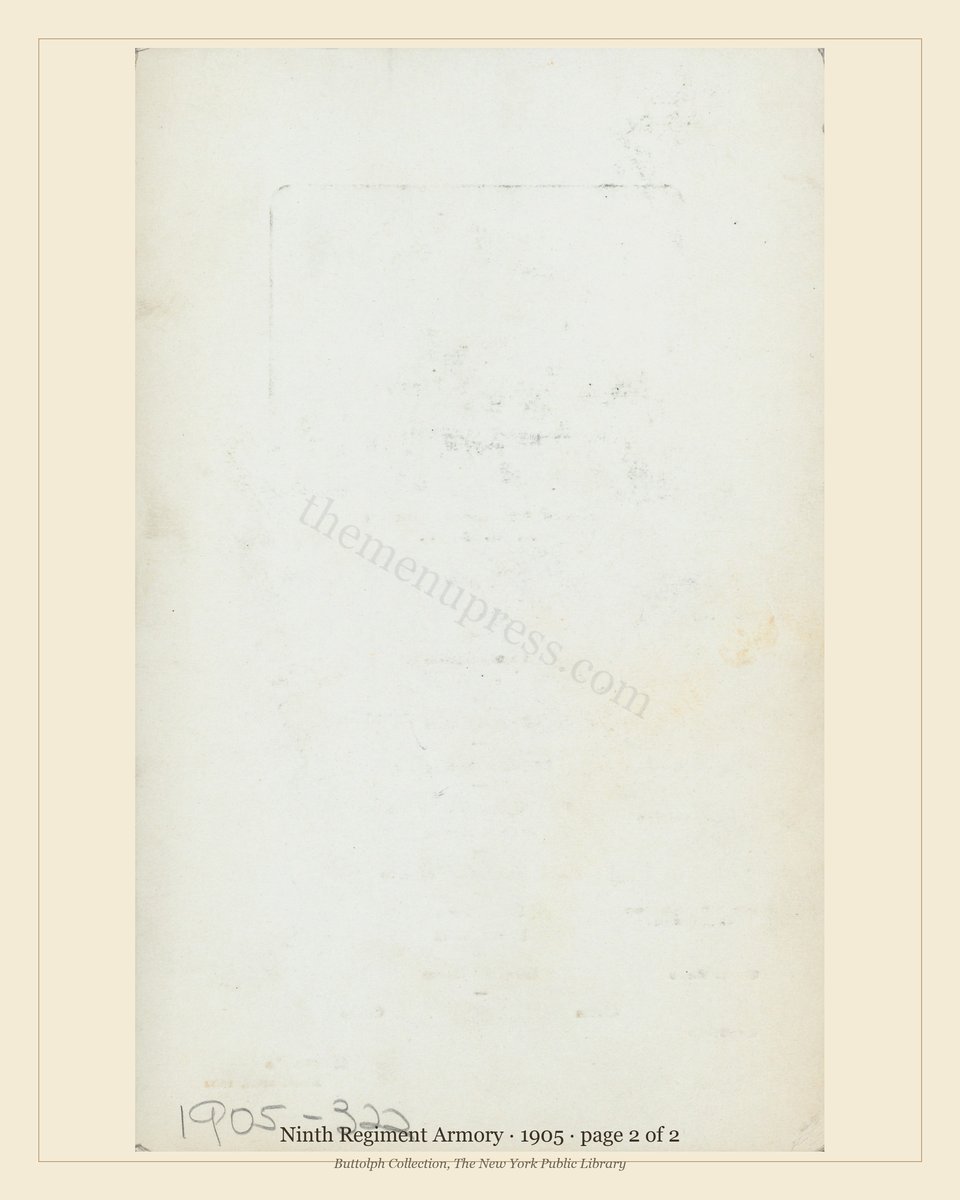 Vintage menu — page 2 of 2