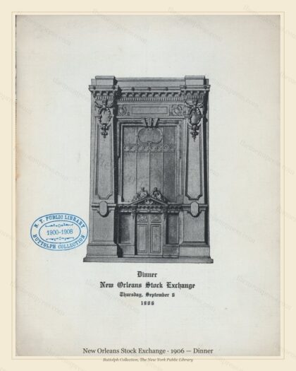 Vintage menu preview — 1906 Vintage Dinner Menu — Galatoire'S Restaurant, New Orleans, La, Classic NYC