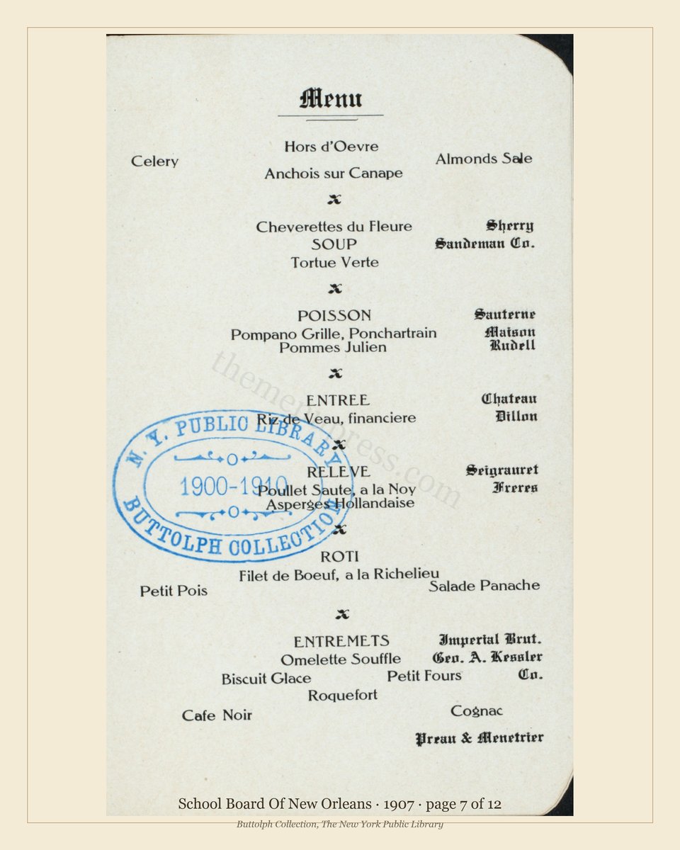 Vintage menu — page 7 of 10