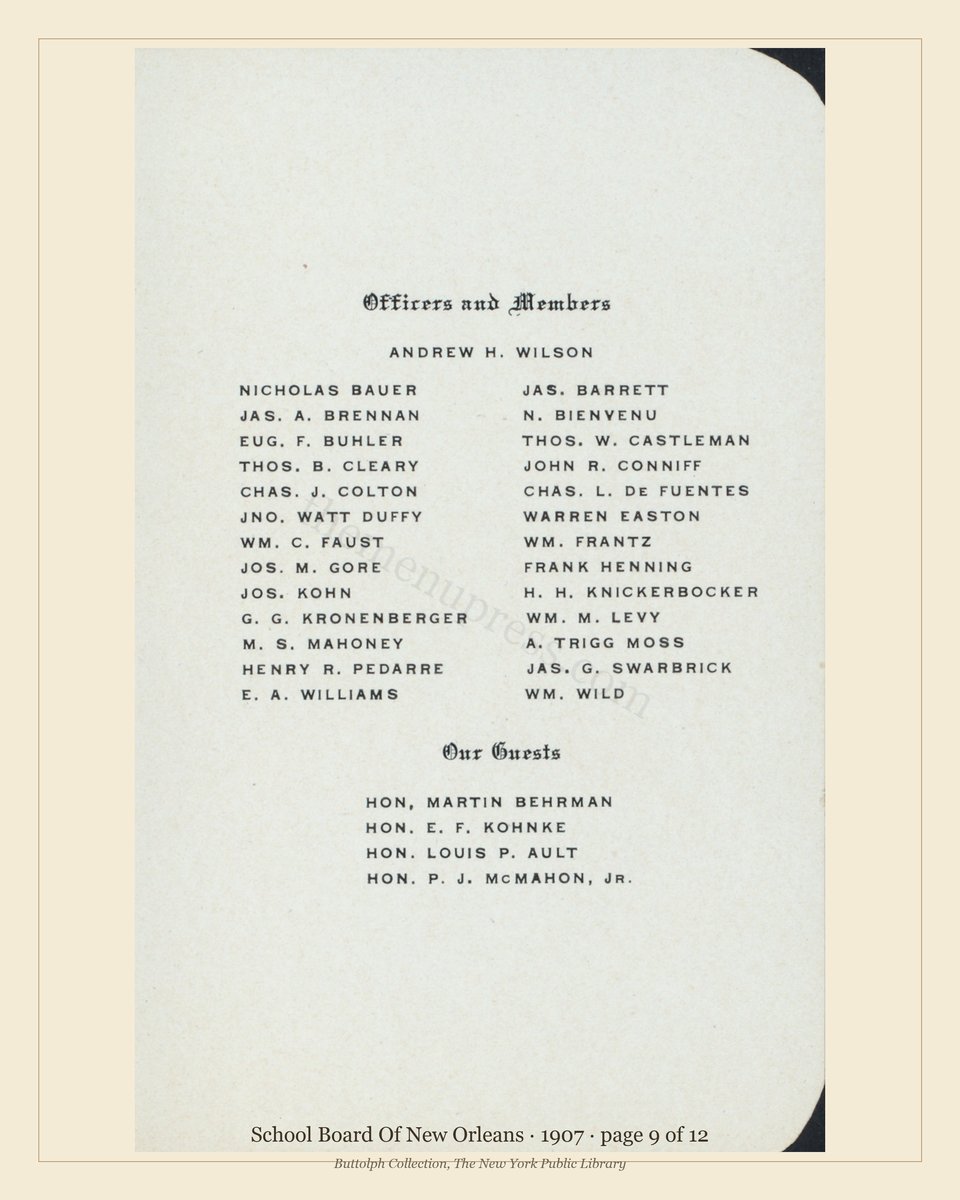 Vintage menu — page 9 of 10