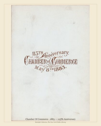 Chamber Of Commerce · 1883 — 115Th Anniversary