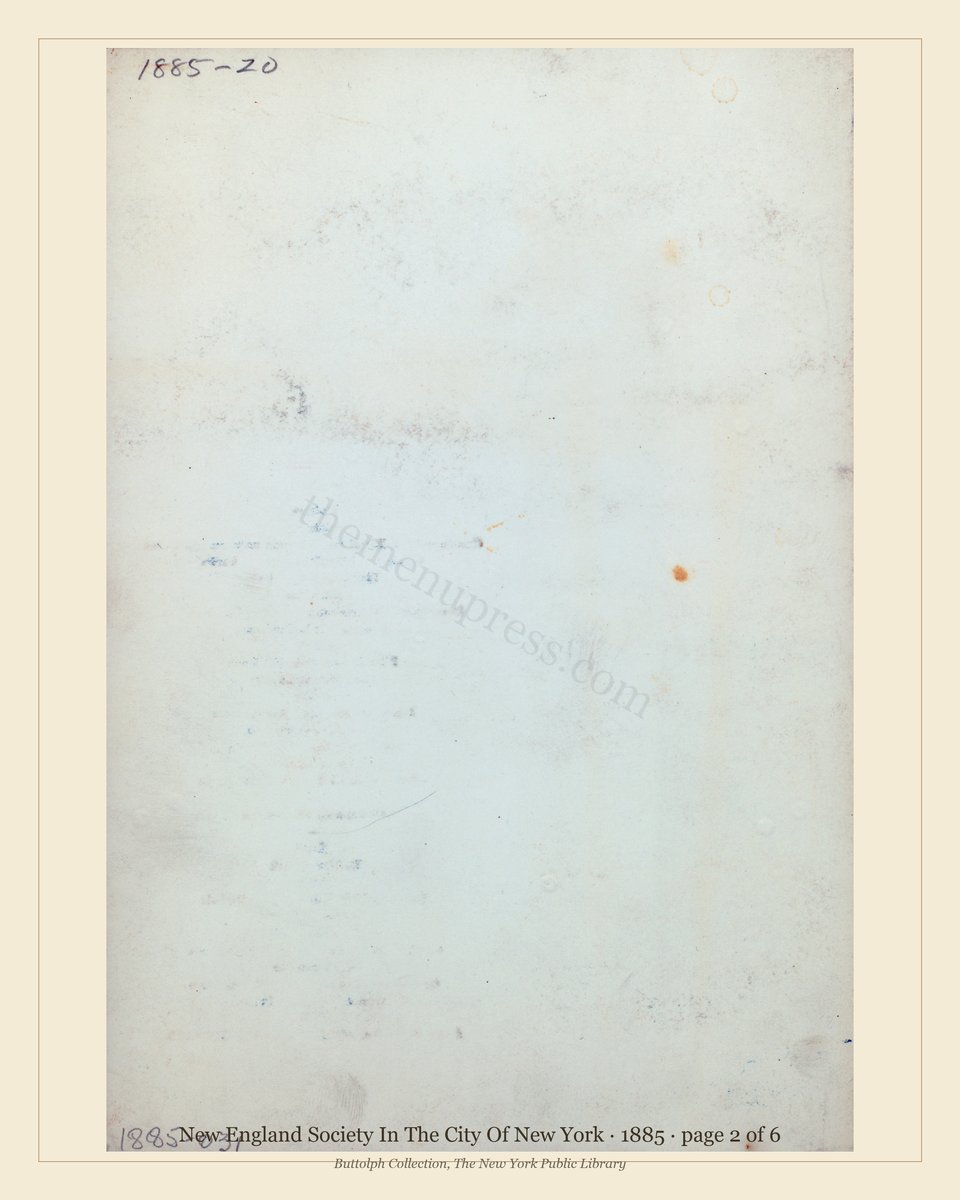 Vintage menu — page 2 of 6