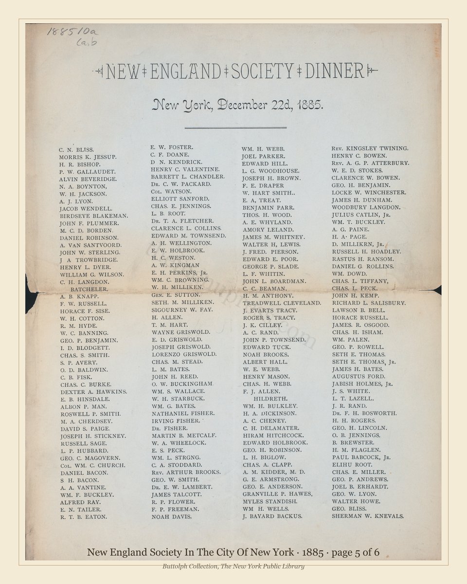 Vintage menu — page 5 of 6