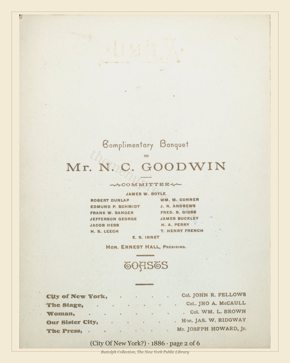 Vintage menu — page 2 of 6
