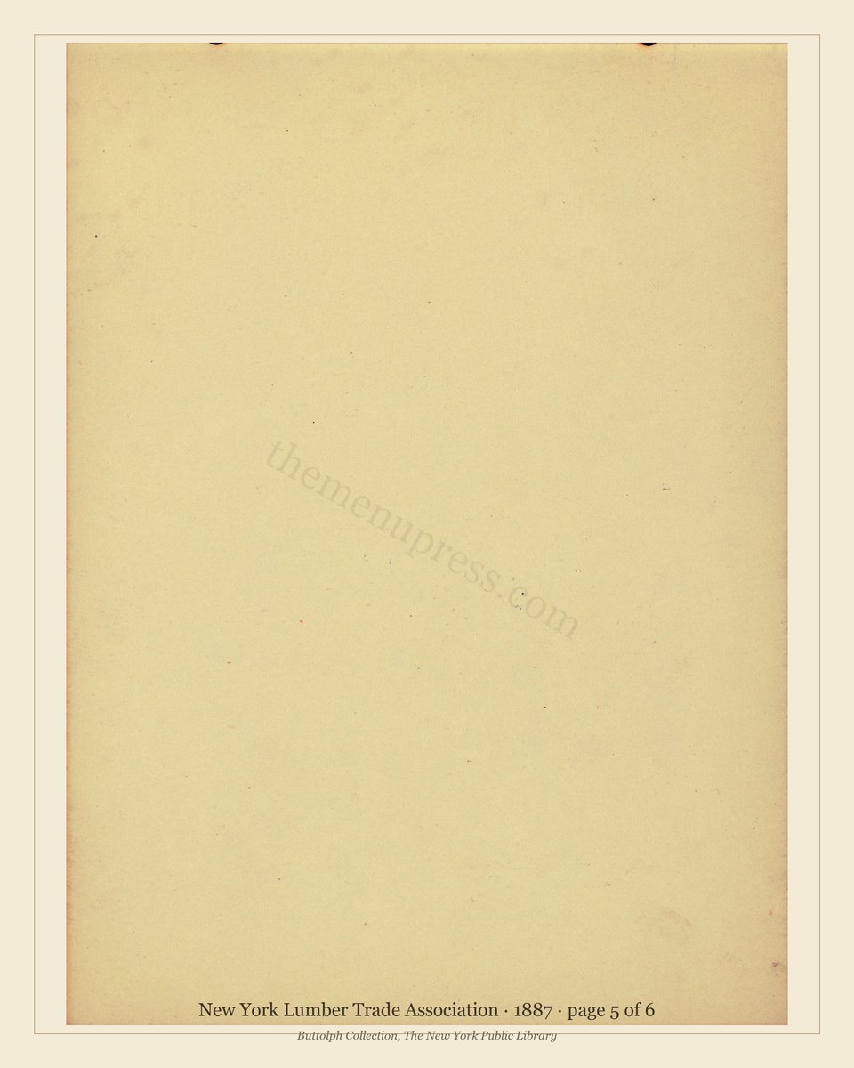 Vintage menu — page 5 of 6