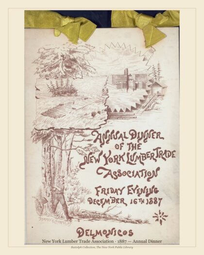 New York Lumber Trade Association · 1887 — Annual Dinner