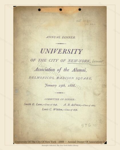 Vintage menu preview — 1888 Vintage Dinner Menu — Delmonico'S, Classic NYC French Restaurant (Complete