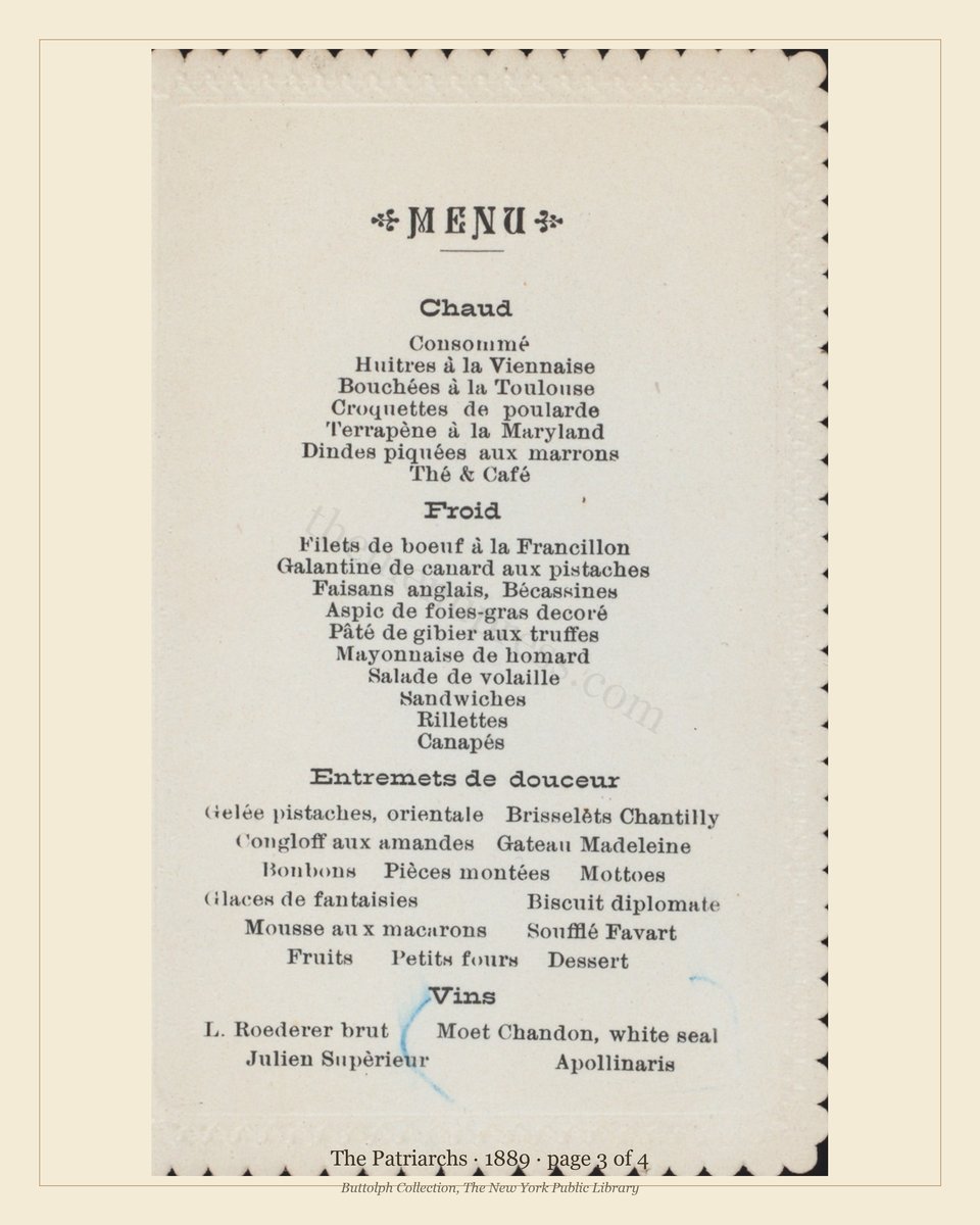 Vintage menu — page 3 of 4